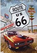 Plaque métal 20x30 vintage Route 66
