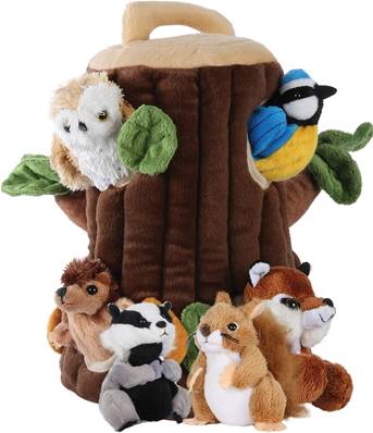 Peluche Cabane arbre maison des animaux