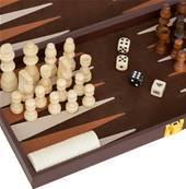 Jeu backgammon échecs Bois, 40x20 cm