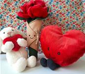 Doudou Cœur Saint-Valentin - Jellycat Amuseable Red Heart Large