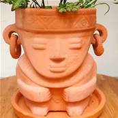 Pot de fleur Visage inca Colombie 13 cm