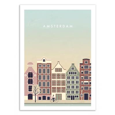 Affiche Amsterdam Pays-Bas 50x70cm Katinka Reinke