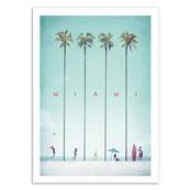 Affiche visit Miami USA 30x40cm Henry Rivers