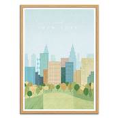 Affiche visit New York Buildings USA 50x70cm Henry Rivers