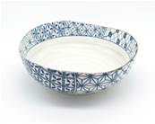 Saladier grs japonais motifs bleu traditionnel diamtre 16,5cm