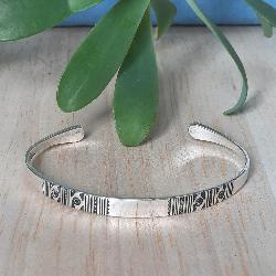 Bracelet Touareg Ethnique en argent grav Homme/Femme Aderfi