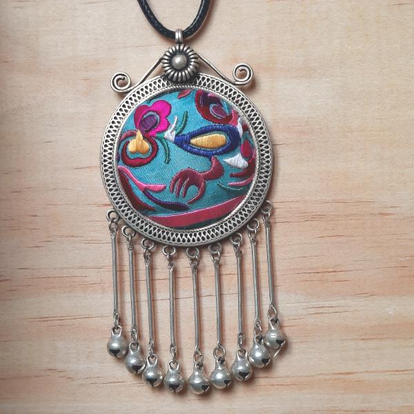 Collier rond ethnique Tibétain avec pampilles Chöying