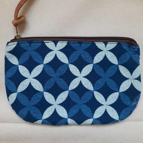 Trousse indigo motif Géométriques croix