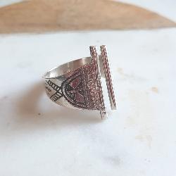 Bague Touareg Argent laiton Artisanale  Lili Taille 58