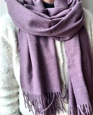 Etole en viscose et cachemire mauve