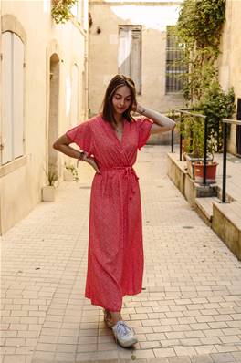 Robe longue cache cœur liberty