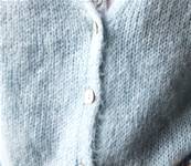 Gilet col V boutonné bleu ciel - taille unique