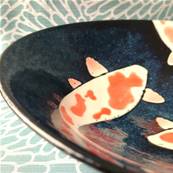 Saladier japonais carpe Koi 25,5 cm x 7,5 cm