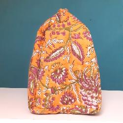Trousse de toilette indienne jaune 25x20x13 cm