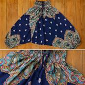 Sarouel mandala bleu rose orange
