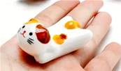 Repose baguettes motifs japonais chat- lot de 5 pièces