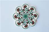Dessous de plat Iznik fait à la main fleur 19,5cm