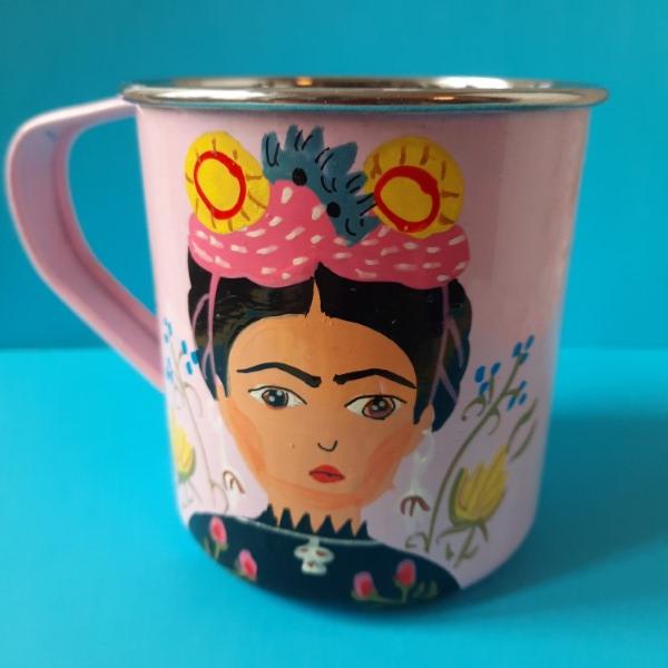 Mug inox rose Frida 9 cm