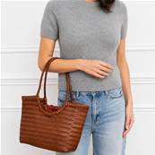 Sac tresse luxe camel