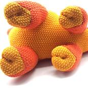 Peluche diplodocus orange