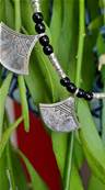 Collier toureg argent Chat chat onyx et argent