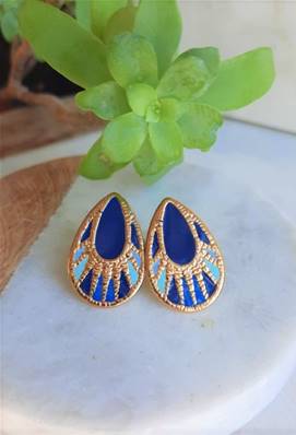 Boucles d'oreille motif égyptien Osiris