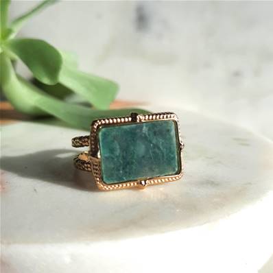 Bague "Impériale" - Chevalière Moderne en Jade d'Afrique