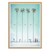 Affiche visit Miami USA 30x40cm Henry Rivers