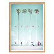 Affiche visit Miami USA 30x40cm Henry Rivers