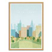 Affiche visit New York Buildings USA 30x40cm Henry Rivers