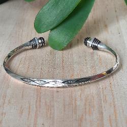 Bracelet touareg argent et ébène Niamey