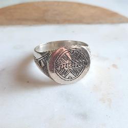 Bague Touareg Argent Ethnique Artisanale – Taille 64  Nanif 6001