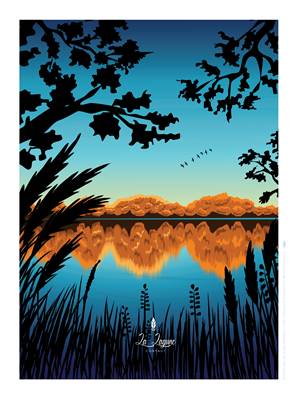 Affiche la Lagune Contaut Plume48 30x40cm