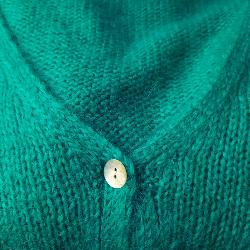 Gilet col V boutonné vert menthe - taille unique