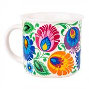 Mug blanc motifs fleuris 350 ml