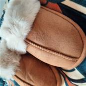 Chaussons hiver fourrés camel du 37 au 39