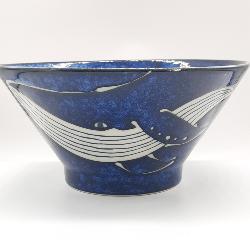 Bol ramen japonais bleu motif baleine Ø 19 cm