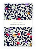 Carnet de notes Fleurs feuillages bleus