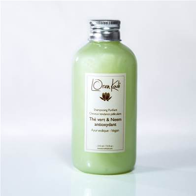 Shampooing ayurvédique naturel Thé vert & Neem 210ml