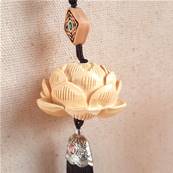 Suspensions Lotus en bois clair