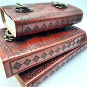 Carnet en cuir 10X16 cm fermeture double crochet