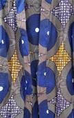 Kimono long ethnique imprimé WAX ronds bleus