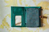 Porte feuille coloré avec avec porte monnaie intérieur tissus 13x10cm