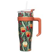 Mug de transport 1.2l avec paille fond tropic
