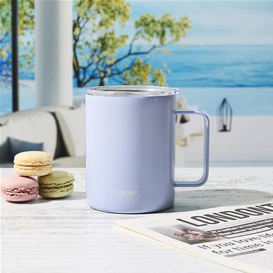 Mug de transport double paroi inox Bleu 35ml