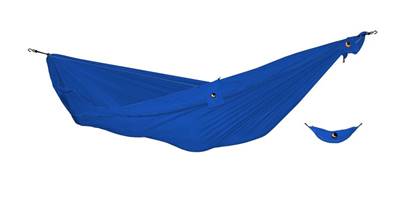 Hamac en toile de parachute 1 personne pliable bleu roi marine