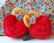 Doudou Cœurs Jumeaux Saint-Valentin - Jellycat Val and Tina Locks