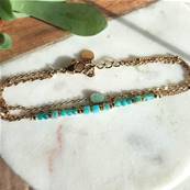 Bracelet 3 rangs "Douceur Amazonienne" - Amazonite avec Perle