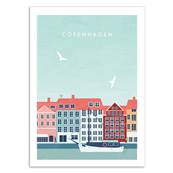 Affiche Copenhague Danemark 30x40cm Katinka Reinke