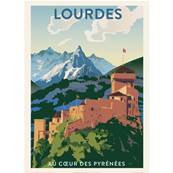 Affiches Lourdes cur des Pyrnes 50x70cm Fricker